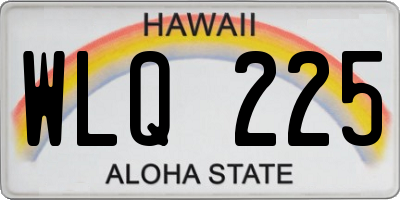 HI license plate WLQ225