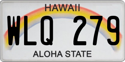 HI license plate WLQ279