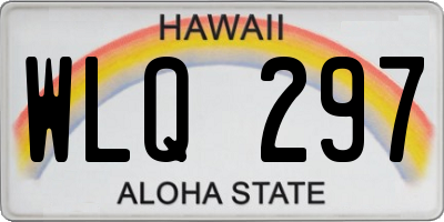 HI license plate WLQ297