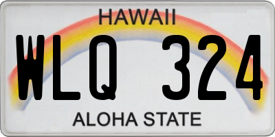 HI license plate WLQ324
