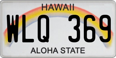 HI license plate WLQ369