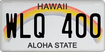 HI license plate WLQ400