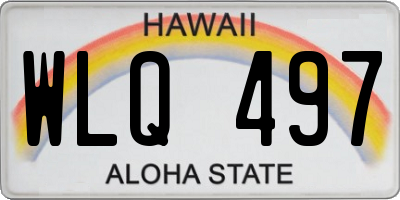 HI license plate WLQ497