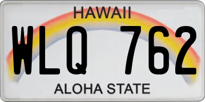 HI license plate WLQ762