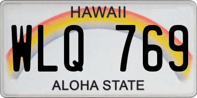 HI license plate WLQ769