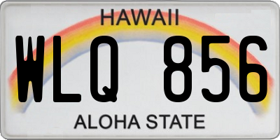 HI license plate WLQ856