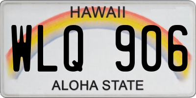 HI license plate WLQ906