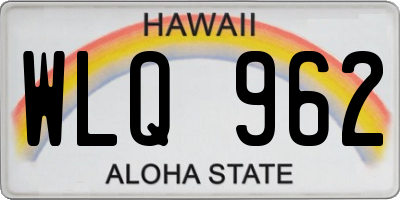 HI license plate WLQ962