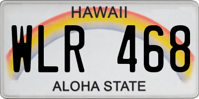 HI license plate WLR468