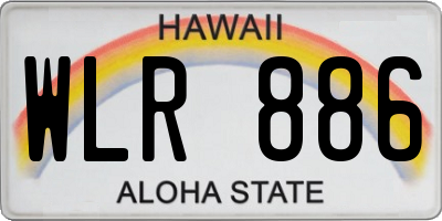HI license plate WLR886