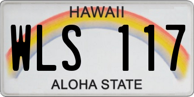 HI license plate WLS117