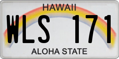 HI license plate WLS171