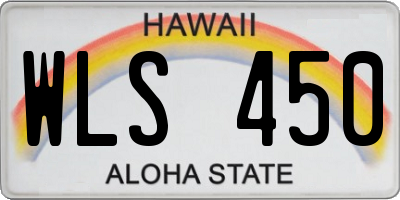 HI license plate WLS450