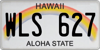 HI license plate WLS627