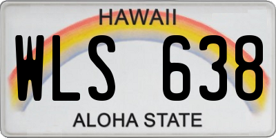 HI license plate WLS638