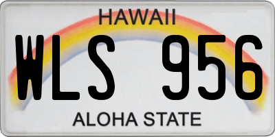 HI license plate WLS956