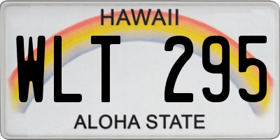 HI license plate WLT295