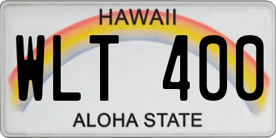 HI license plate WLT400