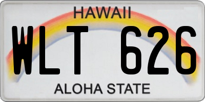 HI license plate WLT626