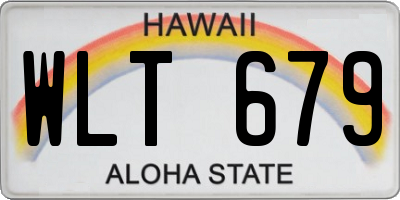 HI license plate WLT679