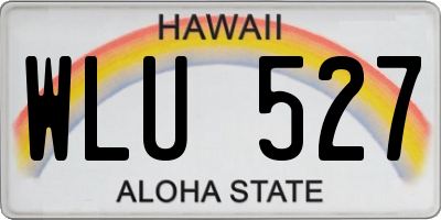 HI license plate WLU527