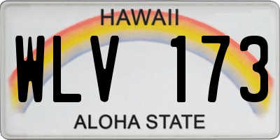 HI license plate WLV173