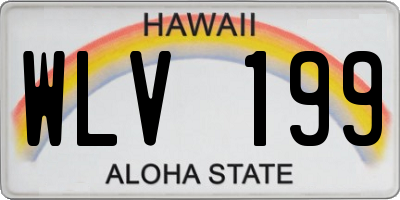 HI license plate WLV199