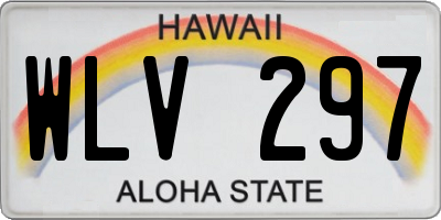 HI license plate WLV297