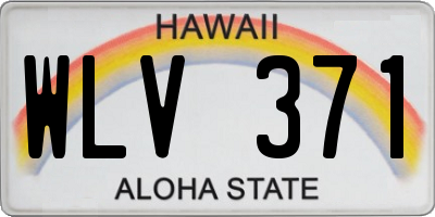 HI license plate WLV371