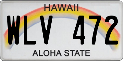 HI license plate WLV472