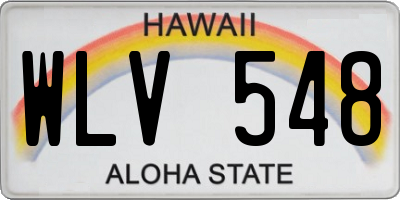 HI license plate WLV548