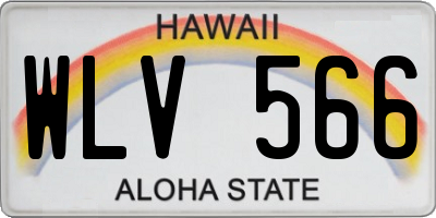 HI license plate WLV566