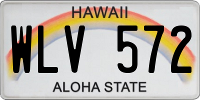 HI license plate WLV572