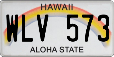 HI license plate WLV573