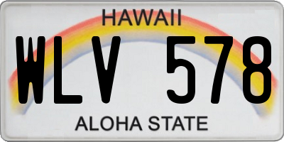 HI license plate WLV578
