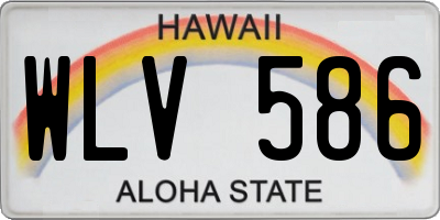 HI license plate WLV586