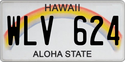 HI license plate WLV624