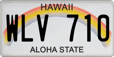 HI license plate WLV710