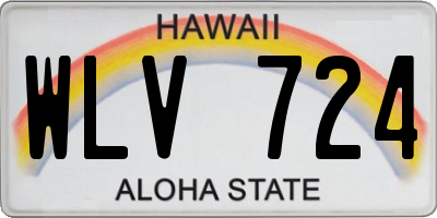 HI license plate WLV724