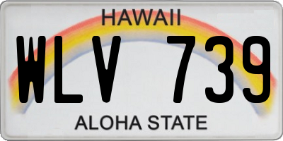 HI license plate WLV739