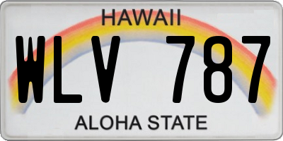 HI license plate WLV787