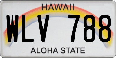 HI license plate WLV788