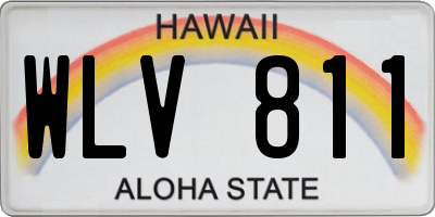 HI license plate WLV811