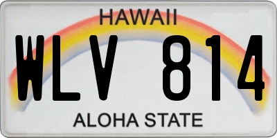 HI license plate WLV814