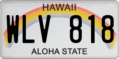HI license plate WLV818