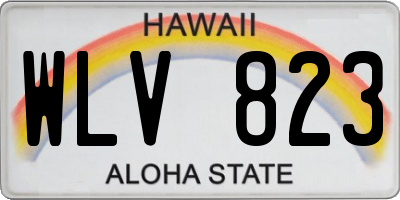 HI license plate WLV823