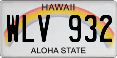 HI license plate WLV932