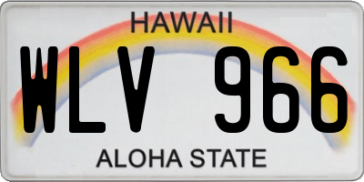 HI license plate WLV966