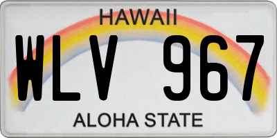 HI license plate WLV967