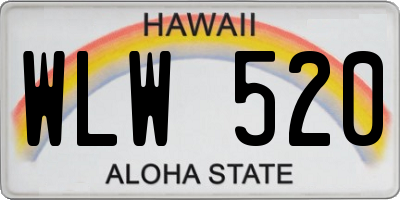 HI license plate WLW520